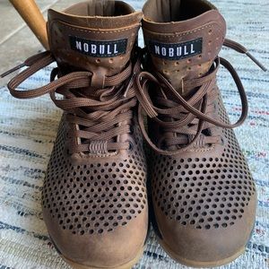 No Bull leather high top trainers coffee crossfit